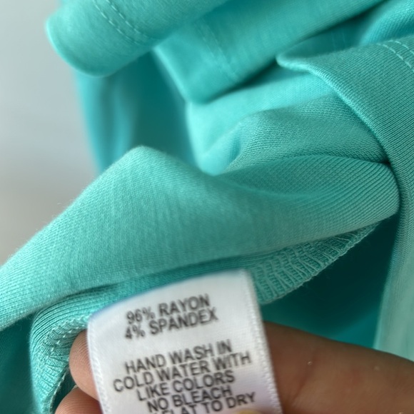 NWT Gibson One Side Off The Shoulder TEAL  Top  Size L - Picture 6 of 6